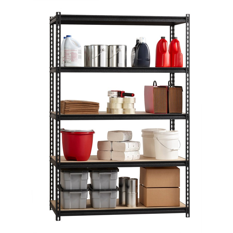 Lorell Iron Horse 2300 lb Capacity Riveted Shelving - 5 Shelf(ves) - 72" Height x 48" Width x 24" Depth - 28% Recycled -