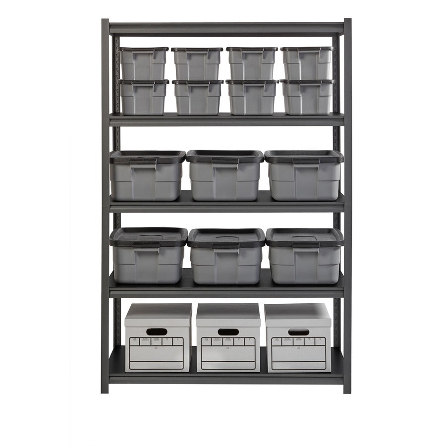 Lorell Iron Horse 3200 lb Capacity Riveted Shelving - 5 Shelf(ves) - 72" Height x 48" Width x 24" Depth - 28% Recycled -