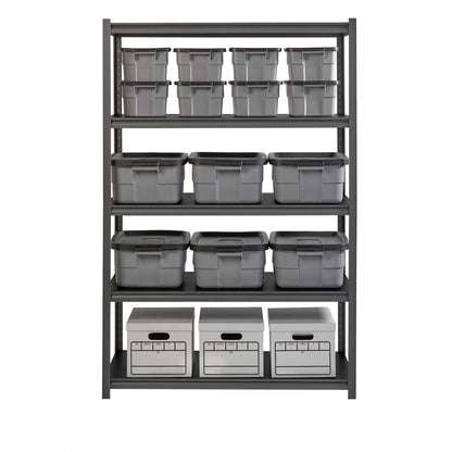 Lorell Iron Horse 3200 lb Capacity Riveted Shelving - 5 Shelf(ves) - 72" Height x 48" Width x 24" Depth - 28% Recycled -
