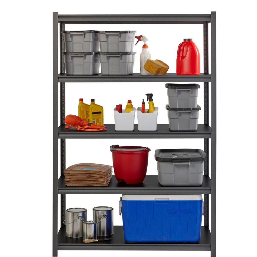 Lorell Iron Horse 3200 lb Capacity Riveted Shelving - 5 Shelf(ves) - 72" Height x 48" Width x 24" Depth - 28% Recycled -