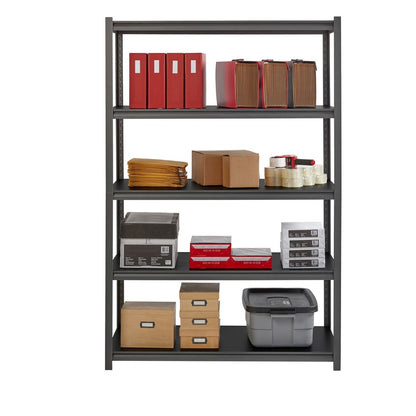 Lorell Iron Horse 3200 lb Capacity Riveted Shelving - 5 Shelf(ves) - 72" Height x 48" Width x 24" Depth - 28% Recycled -