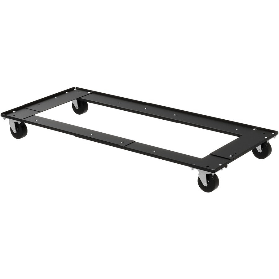 Lorell Commercial Cabinet Dolly - Metal - 42" Width x 24" Depth x 4" Height - Black - 1 Each