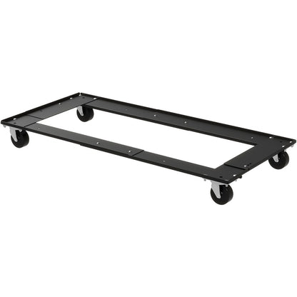 Lorell Commercial Cabinet Dolly - Metal - 42" Width x 24" Depth x 4" Height - Black - 1 Each