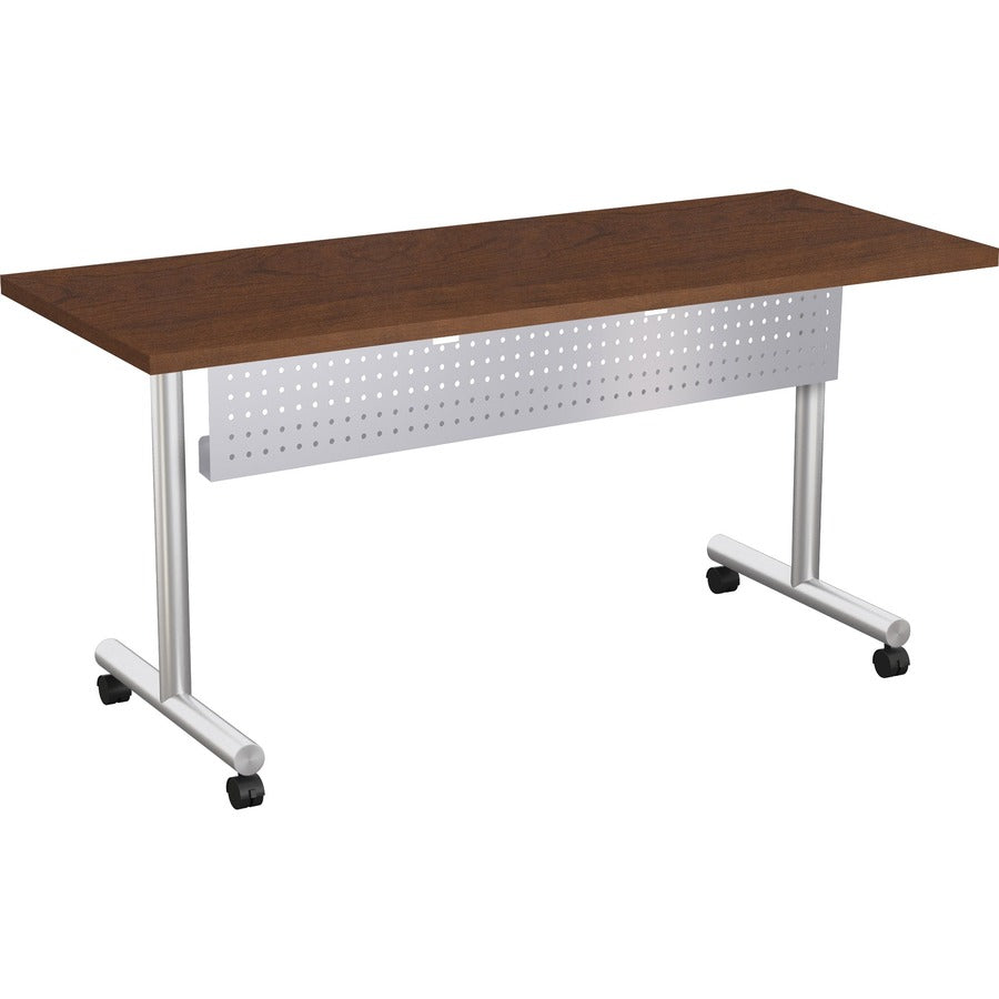 Lorell 48" Training Table Modesty Panel - 42" Width x 3" Depth x 10" Height - Steel - Metallic Silver - 1 Each