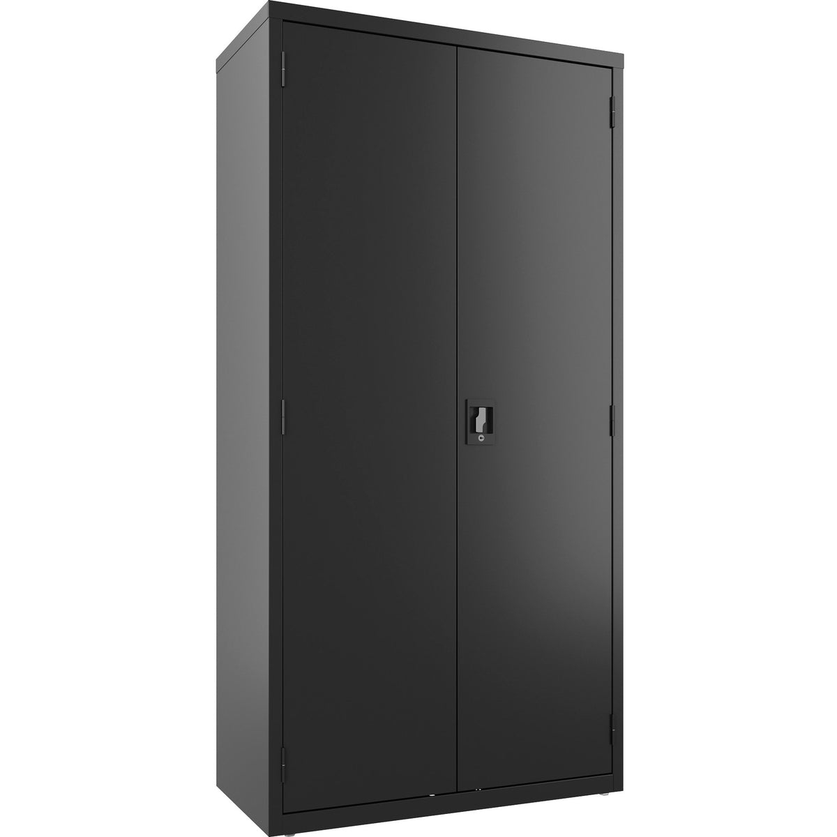 Lorell Fortress Series Wardrobe Cabinet - 36" Width x 18" Depth x 72" Height - 2 x Door(s) - Locking Door - Black - Stee