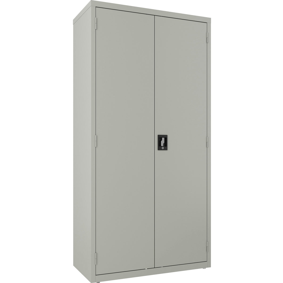 Lorell Fortress Series Wardrobe Cabinet - 18" Length x 36" Width x 72" Height - 2 x Door(s) - Locking Door - Gray - Stee
