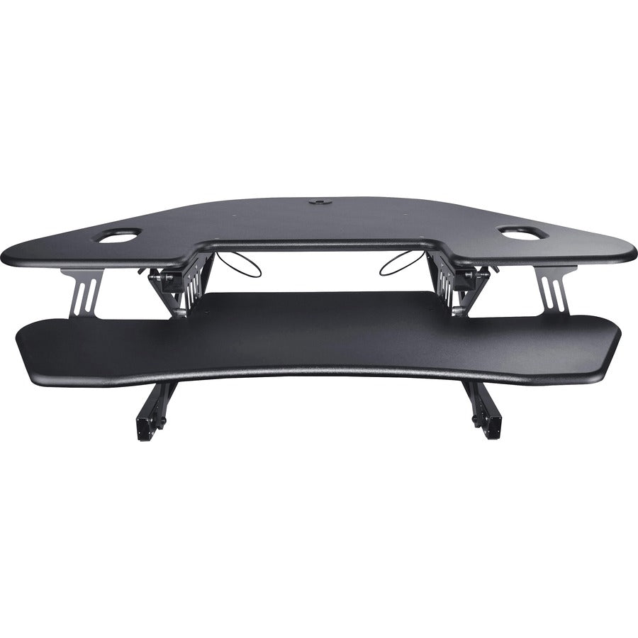 Lorell Corner Desk Riser - 40 lb Load Capacity - 18" Height x 45.50" Width - Desktop - Black - 1 Each