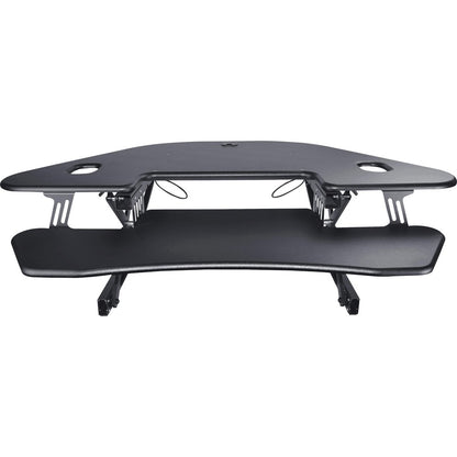 Lorell Corner Desk Riser - 40 lb Load Capacity - 18" Height x 45.50" Width - Desktop - Black - 1 Each