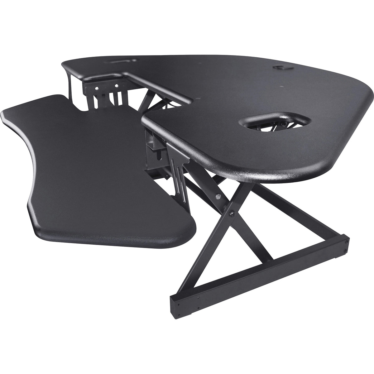 Lorell Corner Desk Riser - 40 lb Load Capacity - 18" Height x 45.50" Width - Desktop - Black - 1 Each