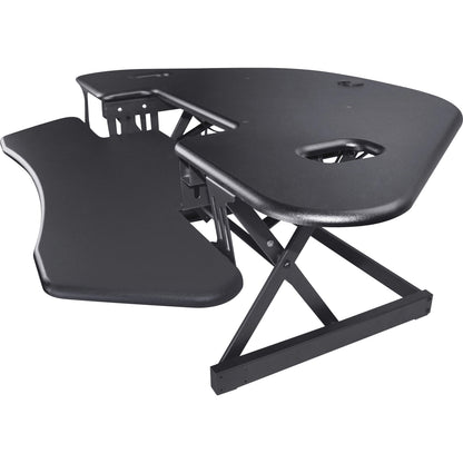 Lorell Corner Desk Riser - 40 lb Load Capacity - 18" Height x 45.50" Width - Desktop - Black - 1 Each