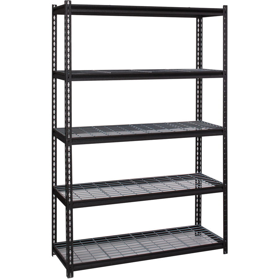 Lorell Wire Deck Shelving - 5 Shelf(ves) - 72" Height x 48" Width x 18" Depth - Easy to Clean, Heavy Duty, Rust Resistan