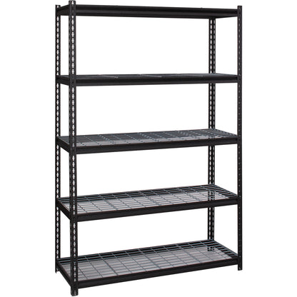 Lorell Wire Deck Shelving - 5 Shelf(ves) - 72" Height x 48" Width x 18" Depth - Easy to Clean, Heavy Duty, Rust Resistan