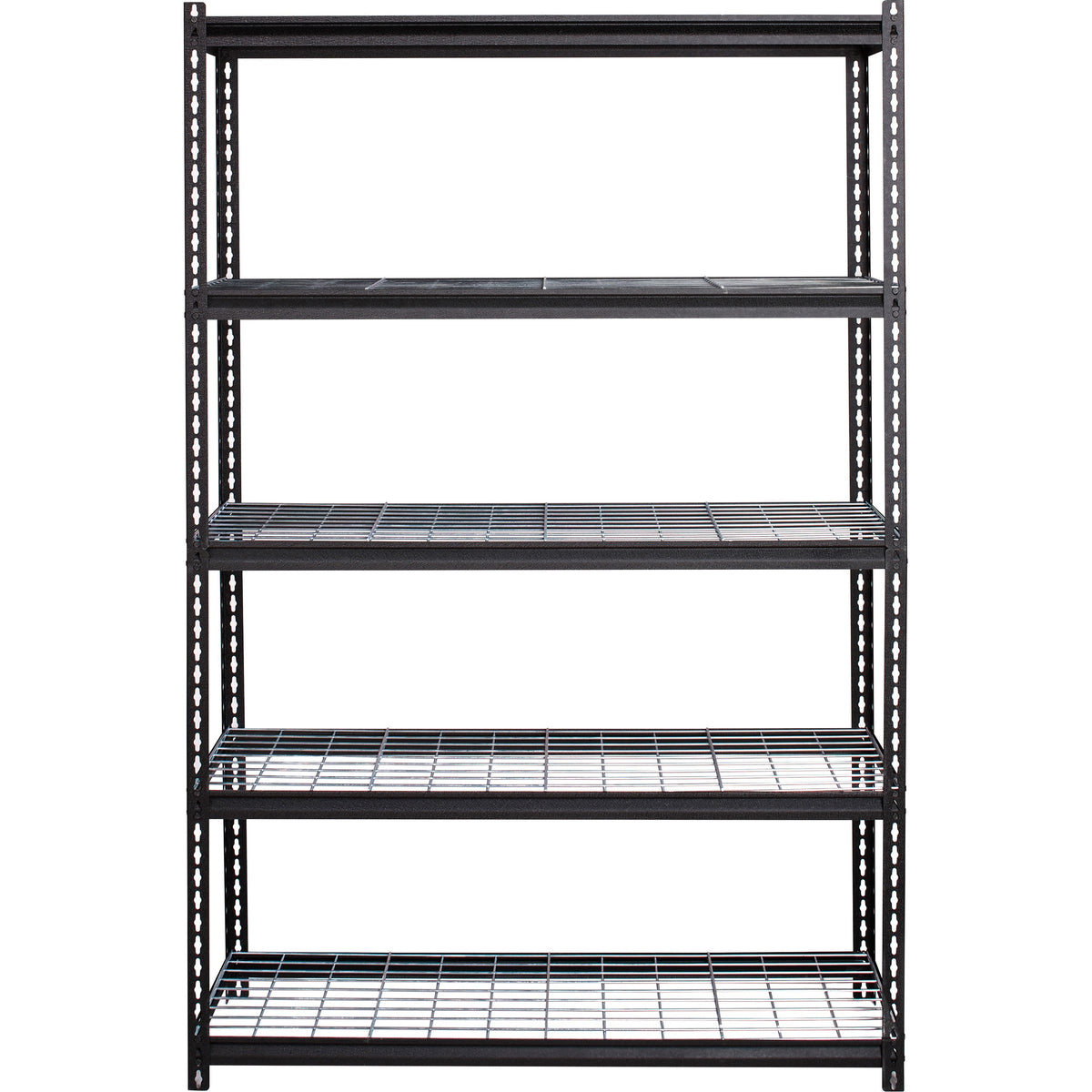 Lorell Wire Deck Shelving - 5 Shelf(ves) - 72" Height x 48" Width x 18" Depth - Easy to Clean, Heavy Duty, Rust Resistan