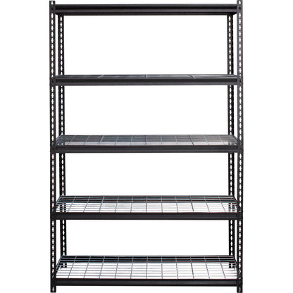 Lorell Wire Deck Shelving - 5 Shelf(ves) - 72" Height x 48" Width x 18" Depth - Easy to Clean, Heavy Duty, Rust Resistan