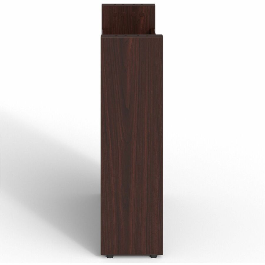 Lorell Prominence 2.0 Modular Table Base with Door - Mahogany Base - 28" Height x 24" Width x 8" Depth - Office - Assemb