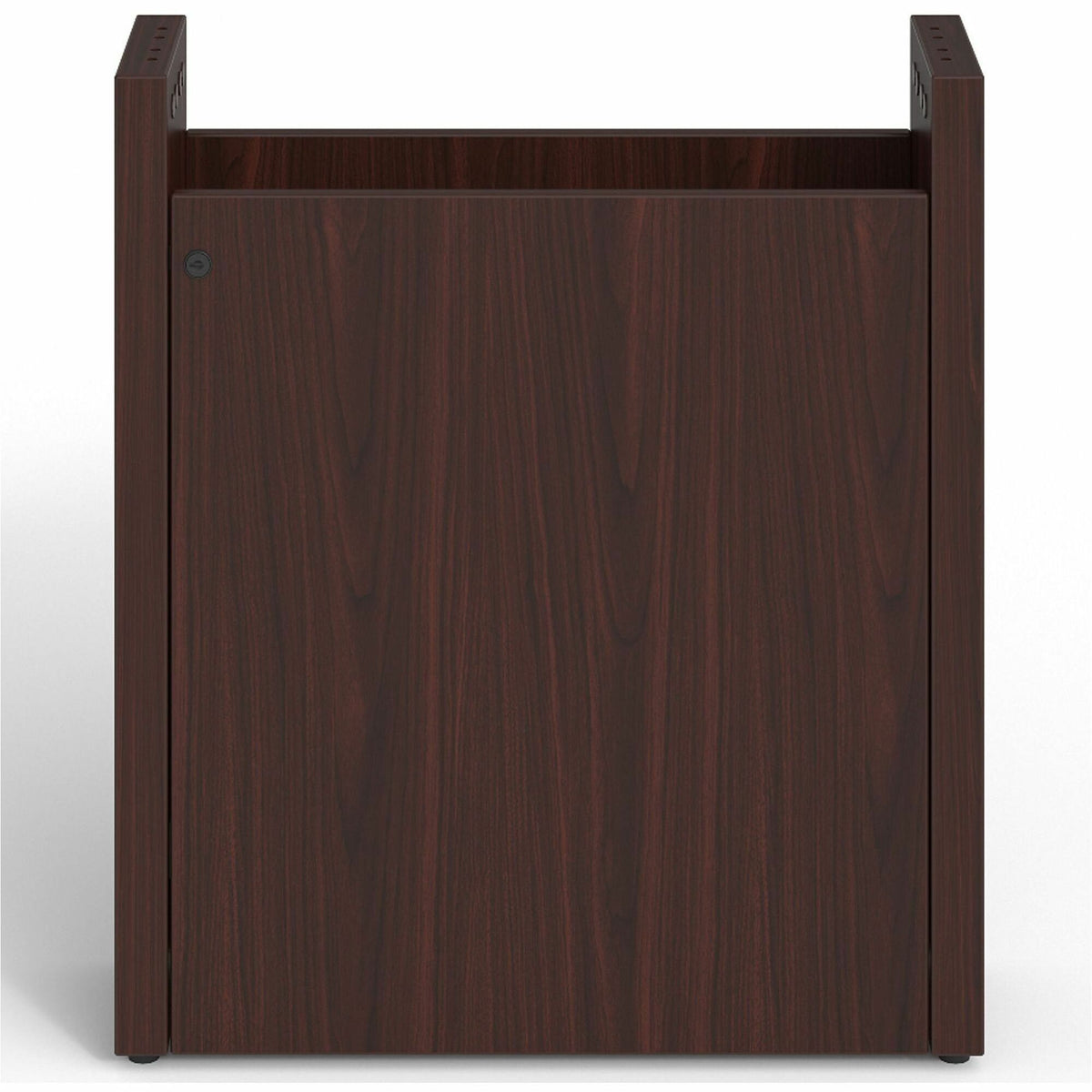 Lorell Prominence 2.0 Modular Table Base with Door - Mahogany Base - 28" Height x 24" Width x 8" Depth - Office - Assemb