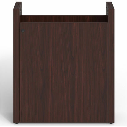 Lorell Prominence 2.0 Modular Table Base with Door - Mahogany Base - 28" Height x 24" Width x 8" Depth - Office - Assemb