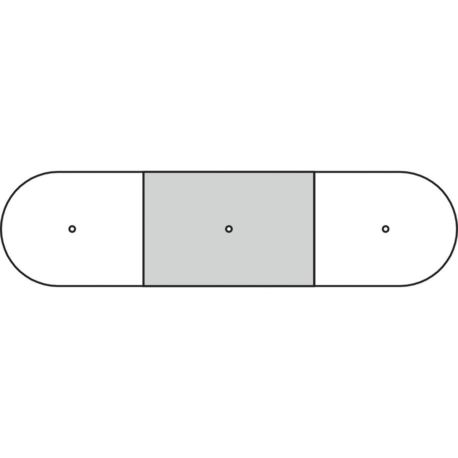 Lorell Prominence 2.0 Half-Racetrack Conference Tabletop - Espresso Racetrack, Laminated Top - 1 Each