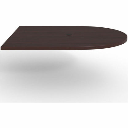 Lorell Prominence 2.0 Half-Racetrack Conference Tabletop - Mahogany Racetrack, Laminated Top - 1 Each