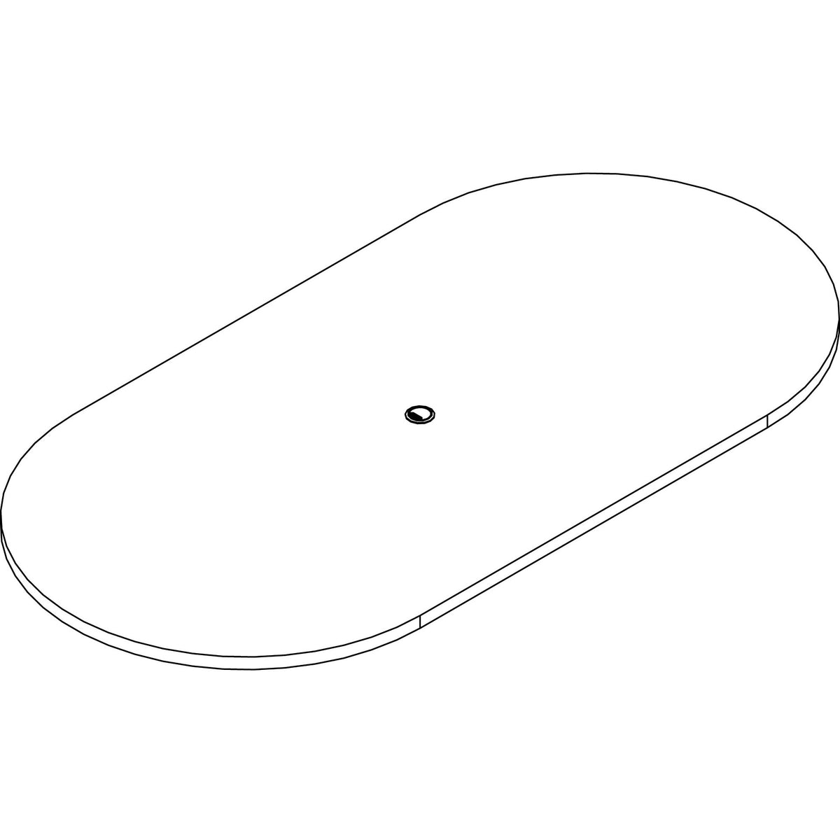 Lorell Prominence 2.0 Racetrack Conference Tabletop - Espresso Racetrack, Laminated Top - 1 Each