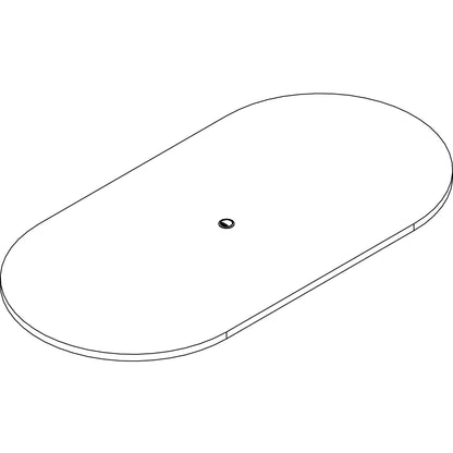 Lorell Prominence 2.0 Racetrack Conference Tabletop - Espresso Racetrack, Laminated Top - 1 Each
