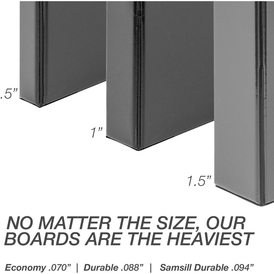 Samsill Economy View Binder - 1/2" Binder Capacity - Letter - 8 1/2" x 11" Sheet Size - 100 Sheet Capacity - 3 Ring - 12