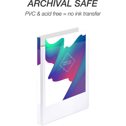 Samsill Economy View Binder - 1/2" Binder Capacity - Letter - 8 1/2" x 11" Sheet Size - 100 Sheet Capacity - 3 Ring - 12