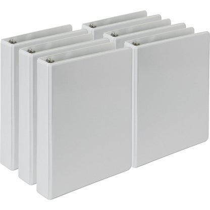 Samsill View Binder - 1" Binder Capacity - 5 1/2" x 8 1/2" Sheet Size - 3 Ring - Fastener: Round Ring - Pocket: 2, Inter
