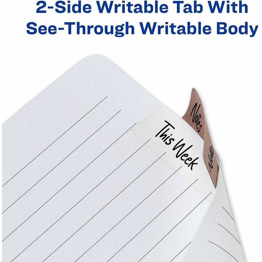 Avery® UltraTabs Repositionable Margin Tabs - 24 Tab(s) - 1" Tab Height x 2.50" Tab Width - Removable - 24 / Pack