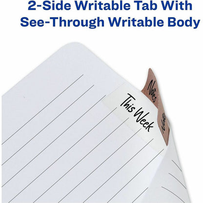 Avery® UltraTabs Repositionable Margin Tabs - 24 Tab(s) - 1" Tab Height x 2.50" Tab Width - Removable - 24 / Pack