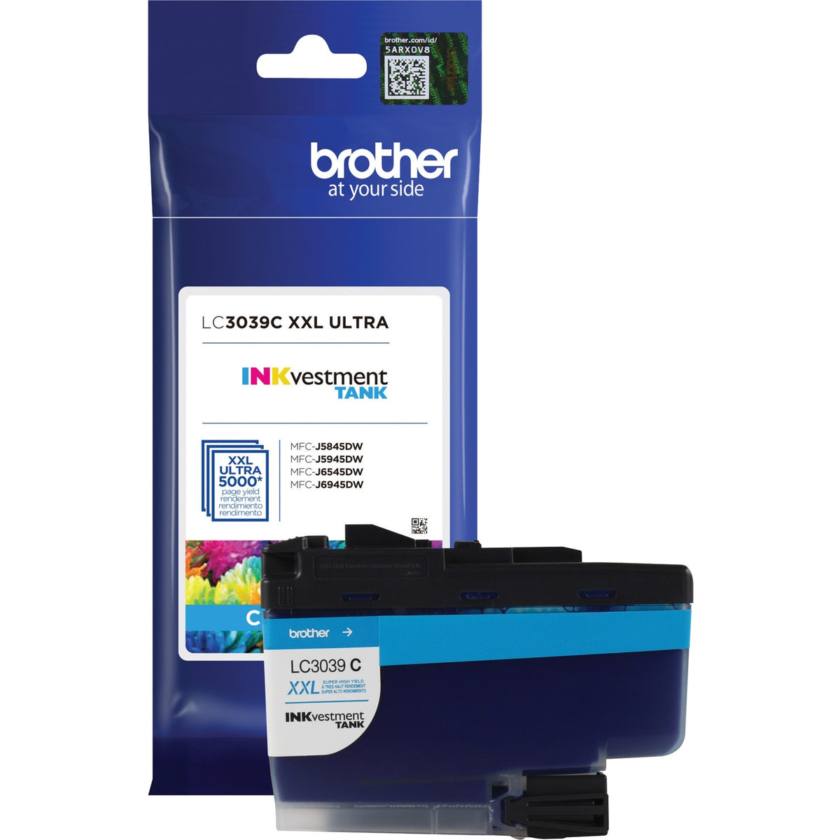 Brother INKvestment LC3039C Original Ultra High Yield Inkjet Ink Cartridge - Single Pack - Cyan - 1 Each - 5000 Pages