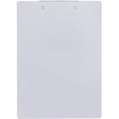 Business Source Aluminum Clipboard - 8 1/2" x 11" Sheet Size - Aluminum - Silver - 1 Each