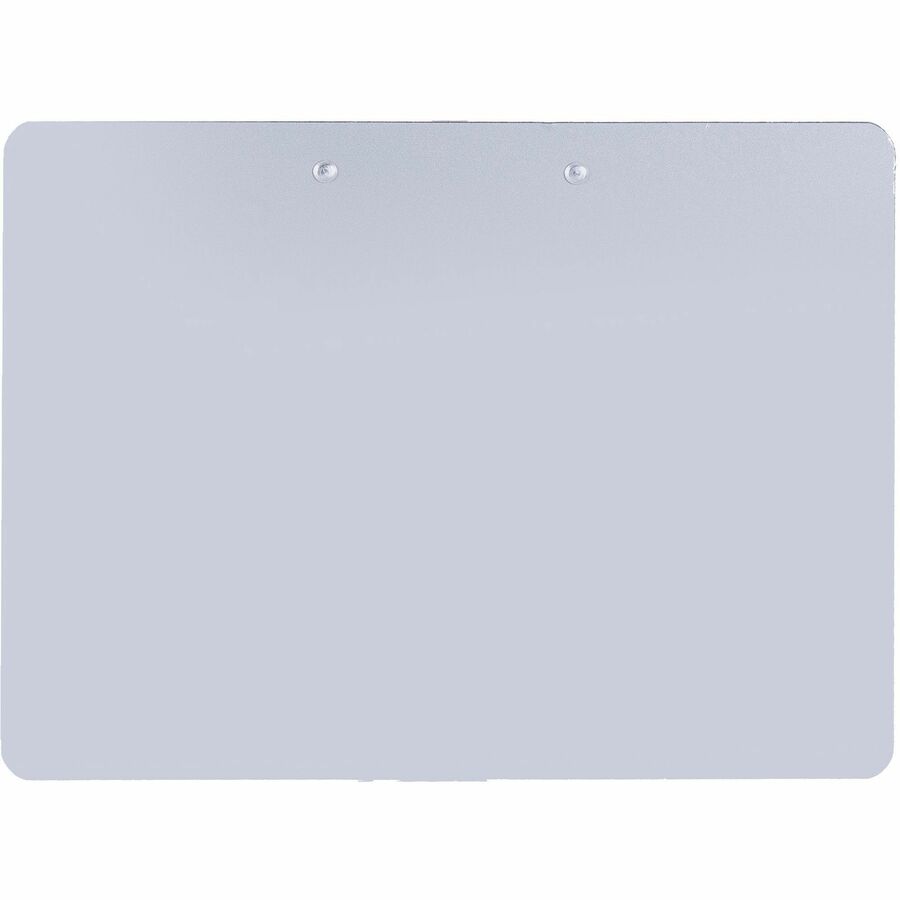 Business Source Landscape Plastic Clipboard - 8 1/2" x 11" Sheet Size - Plastic - Silver - 1 Each