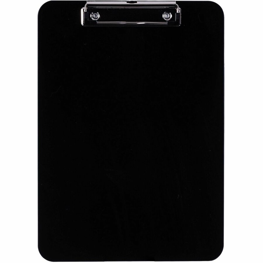 Business Source Shatterproof Clipboard - 8 1/2" x 11" Sheet Size - Plastic - Black - 1 Each