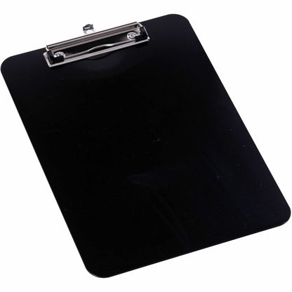 Business Source Shatterproof Clipboard - 8 1/2" x 11" Sheet Size - Plastic - Black - 1 Each