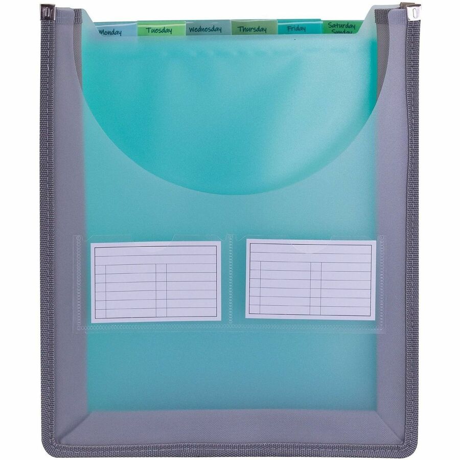 C-Line CLI-58700 Letter Organizer Folder - 8 1/2" x 11" - 400 Sheets Capacity - 7 Front, Internal Pocket - Assorted - 1 