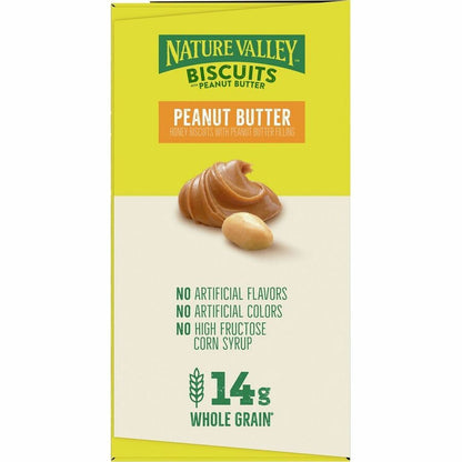 NATURE VALLEY Flavored Biscuits - Peanut Butter, Honey - 1.35 oz Box - 1 Box