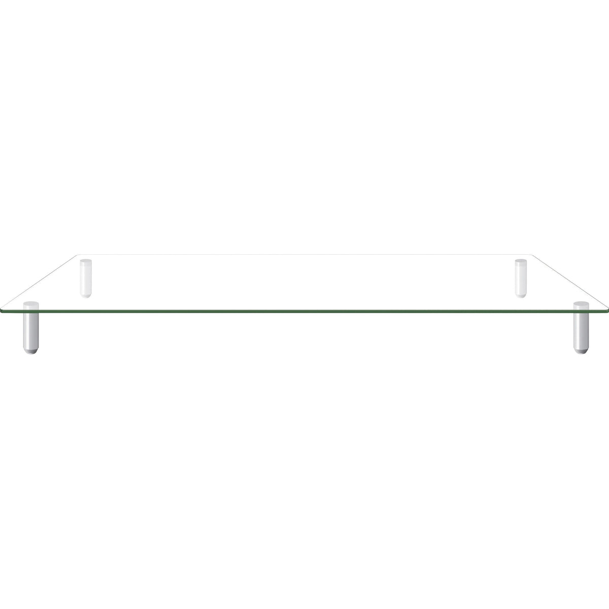 Kantek Extra-Wide Glass Monitor Riser/Desk Shelf - 60 lb Load Capacity - 3.25" Height x 39.40" Width x 10.20" Depth - De