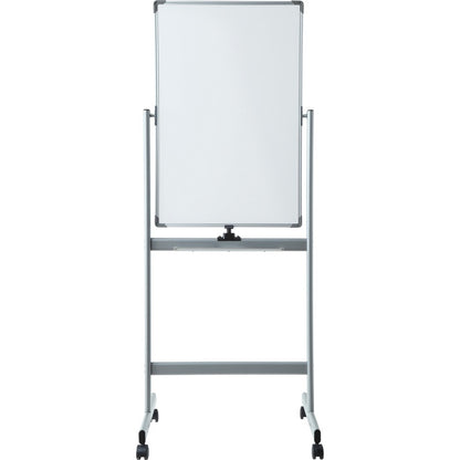 Lorell Double-sided Magnetic Whiteboard Easel - 24" (2 ft) Width x 36" (3 ft) Height - White Surface - Square - Vertical