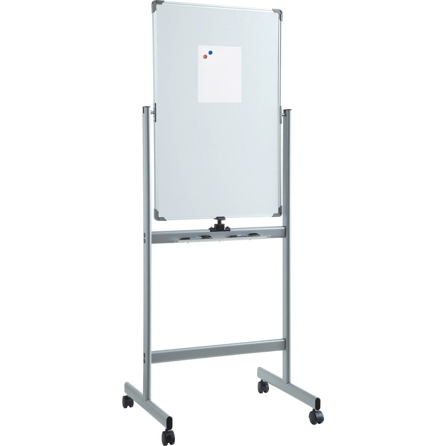 Lorell Double-sided Magnetic Whiteboard Easel - 24" (2 ft) Width x 36" (3 ft) Height - White Surface - Square - Vertical