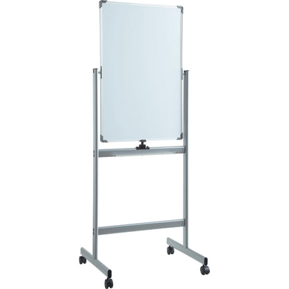 Lorell Double-sided Magnetic Whiteboard Easel - 24" (2 ft) Width x 36" (3 ft) Height - White Surface - Square - Vertical