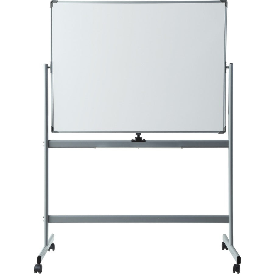 Lorell Double-sided Magnetic Whiteboard Easel - 72" (6 ft) Width x 48" (4 ft) Height - White Surface - Rectangle - Floor