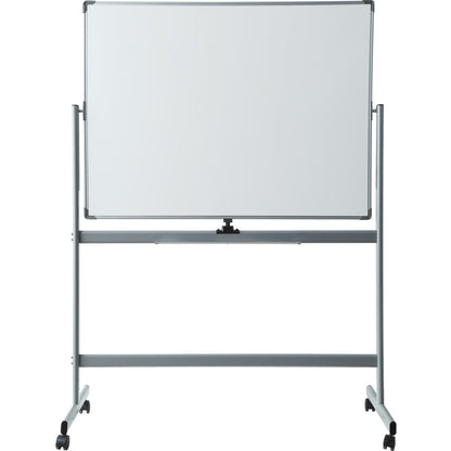 Lorell Double-sided Magnetic Whiteboard Easel - 72" (6 ft) Width x 48" (4 ft) Height - White Surface - Rectangle - Floor