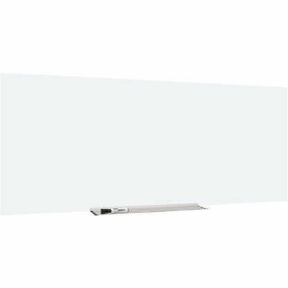 Lorell Magnetic Glass Dry-Erase Board - 96" (8 ft) Width x 48" (4 ft) Height - White Glass Surface - Rectangle - Magneti