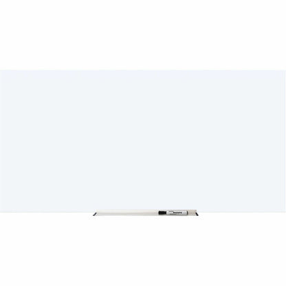 Lorell Magnetic Glass Dry-Erase Board - 96" (8 ft) Width x 48" (4 ft) Height - White Glass Surface - Rectangle - Magneti