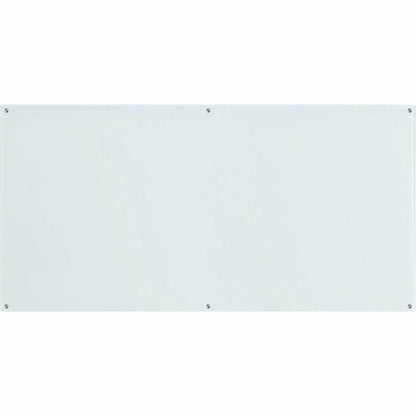 Lorell Premium Glass Dry-Erase Board - 96" (8 ft) Width x 48" (4 ft) Height - White Glass Surface - Rectangle - Smudge R
