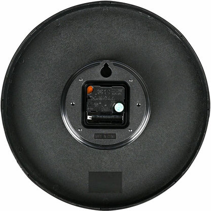 Lorell 12" Round Quiet Wall Clock - Analog - Quartz - Black Case - 1 Each