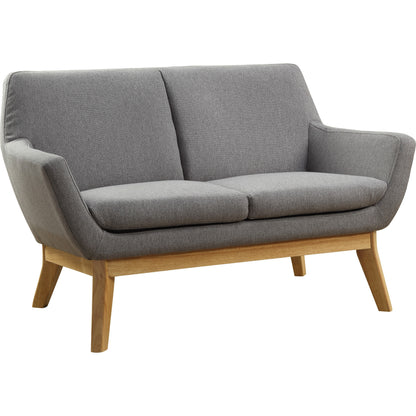 Lorell Quintessence Collection Loveseat - 32.8" Height x 19.8" Width x 53.1" Length - Finish: Gray - 1 Each