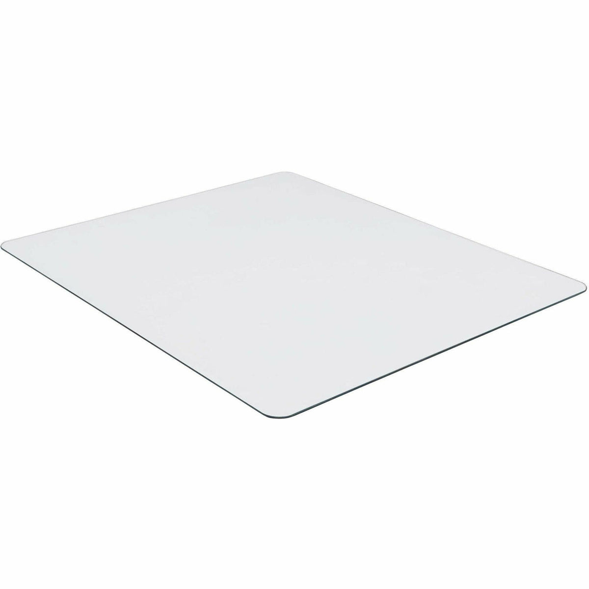 Lorell Tempered Glass Chairmat - Carpet, Hardwood Floor, Marble - 50" Length x 44" Width x 0.250" Thickness - Rectangula
