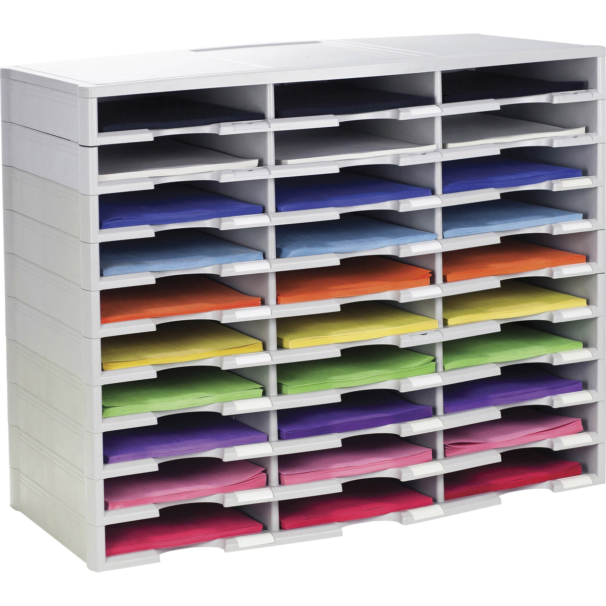 Storex Stackable Literature Sorter - 15000 x Sheet - 30 Compartment(s) - Compartment Size : 9.50" x 12" - 1 Each
